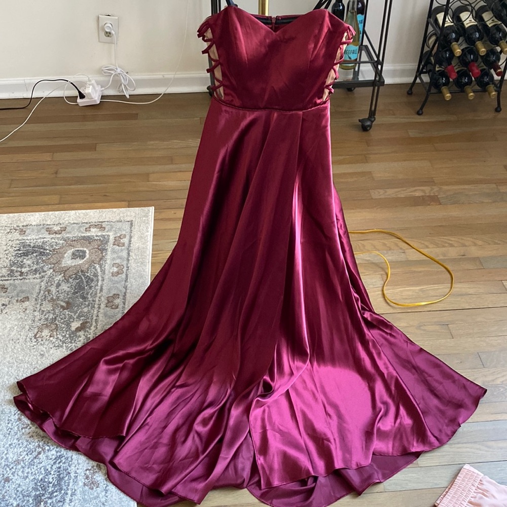 Burgundy dress